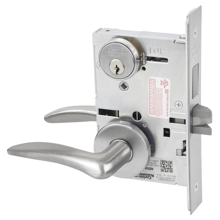 Corbin Russwin Dormitory or Entrance Mortise Lock, DS Lever, A Rose, Satin Chrome ML2065 DSA 626 LH